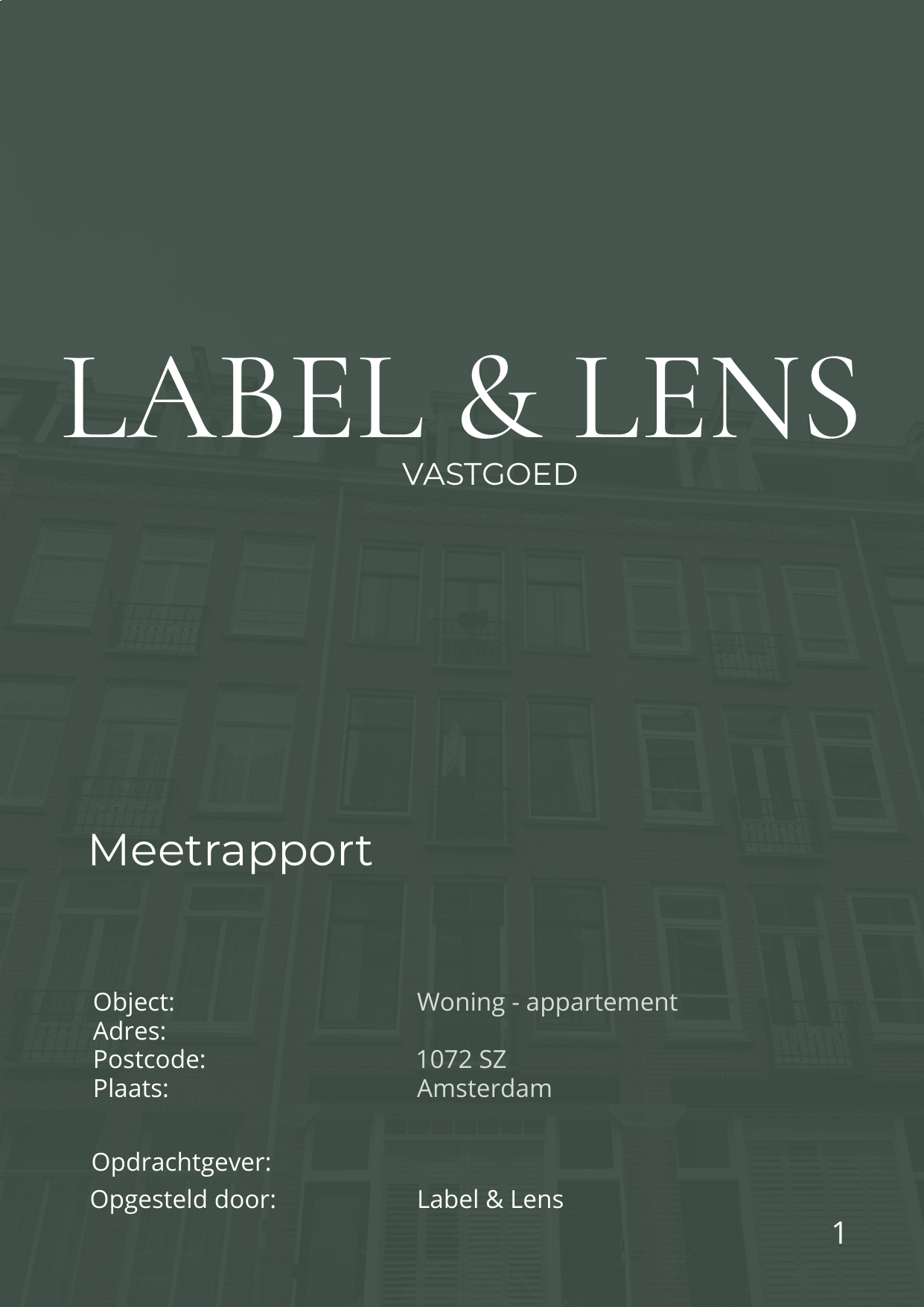 Voorbeeldrapport NEN 2580 meting – Label & Lens