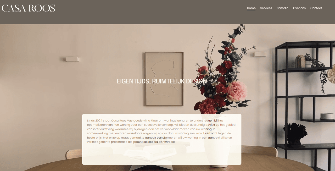 Casa Roos Vastgoedstyling website – woningstyling Amsterdam