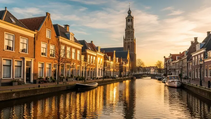Historische gracht in Weesp