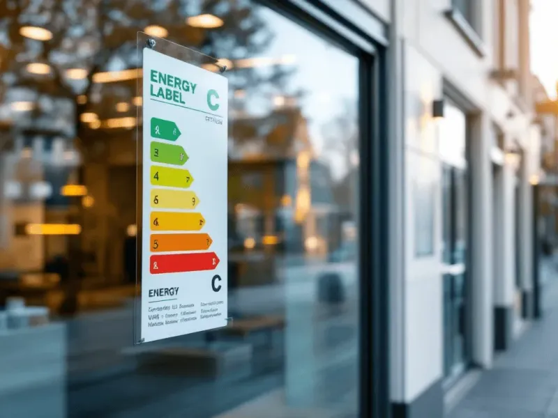 Modern kantoorgebouw met energielabel C-verplichting voor kantoren