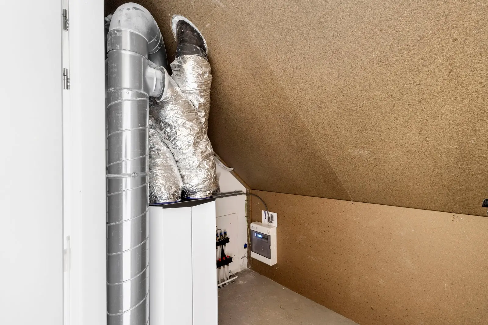 Technische ruimte met ventilatie en warmteafgifte