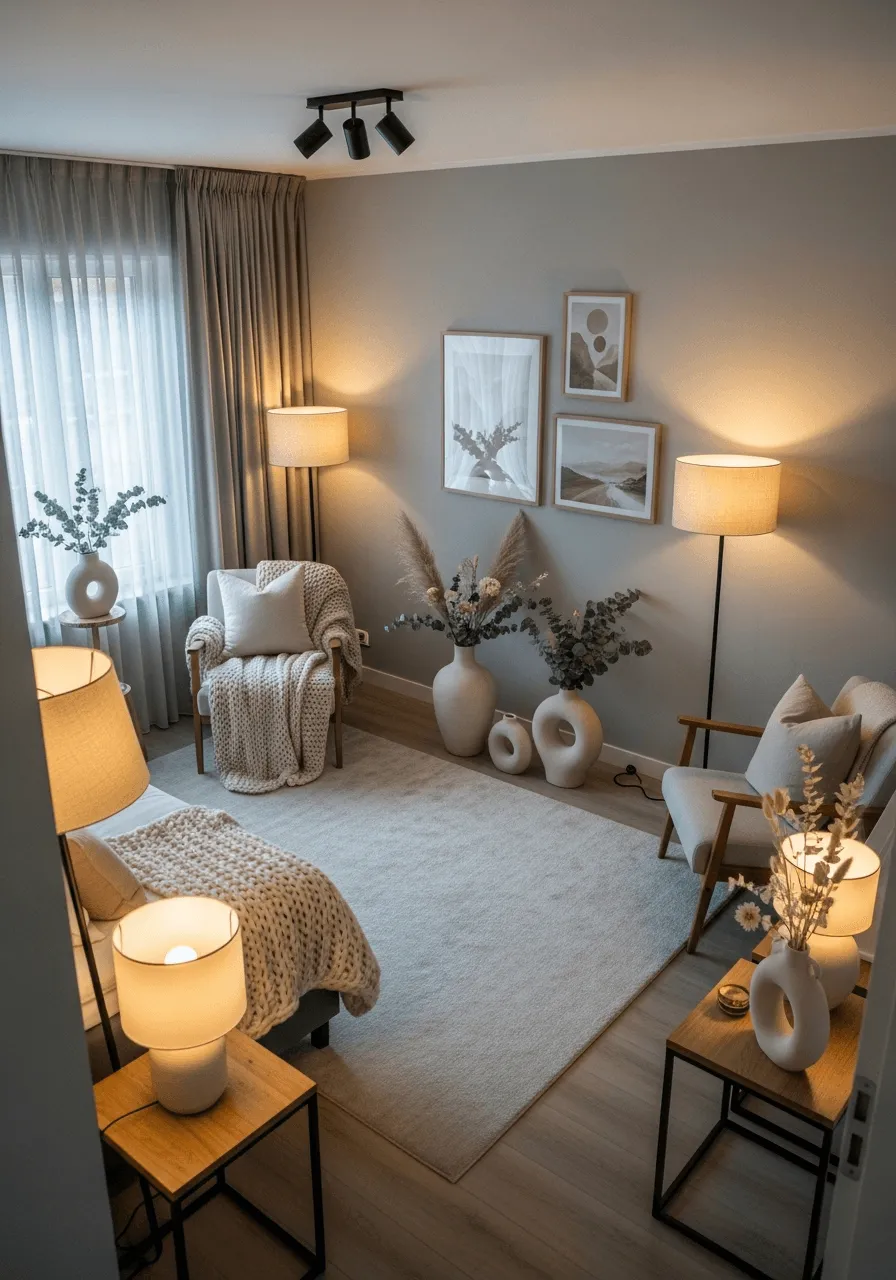 Gestyled interieur van een woning, klaar voor de woningfotoshoot